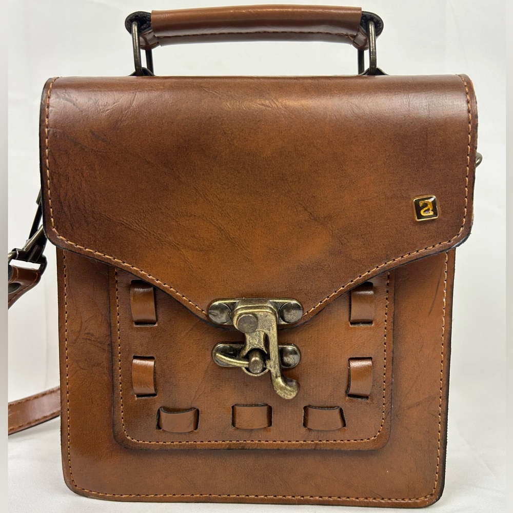 Vintage NAS Bag by Alentino Messenger Style Crossbody Purse Brown